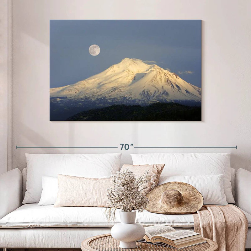 Alvord Mont Shasta nuit de lune, H 32 po x l 48 po