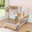 Lit tapissier en forme de voiture en bois Jenayah-367979341