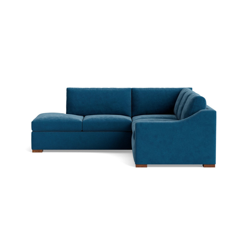 Lucca Sectional, Left Hand Facing, Performance Velvet - Denim