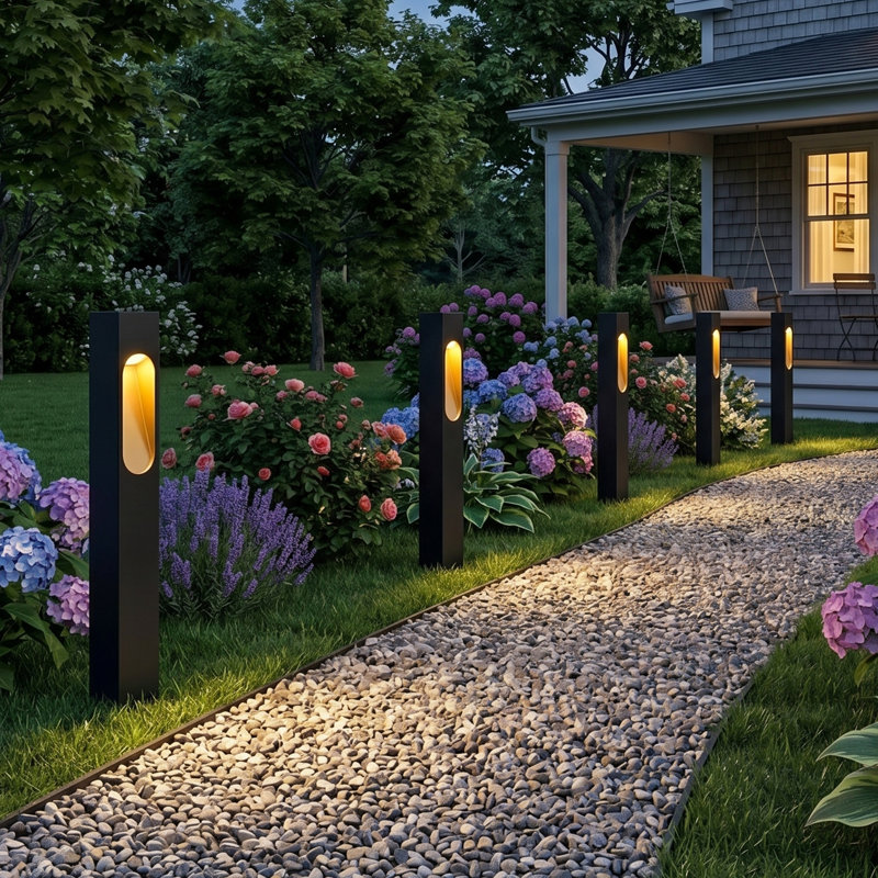 Low Voltage Led Path Lights, Aluminum Warm White Landscape Lighting For Garden Pathway