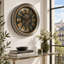 Horloge murale avec engrenages en mouvement de The Horloge