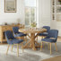49cm H Fabric Upholstered Side Chair in Beige