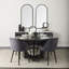 Fauteuil rembourré gris foncé