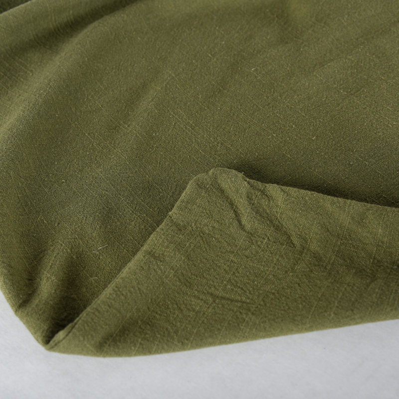100% Cotton Down Alternative Filled Throw Pillow, Down Alternative Fill, Olive Green