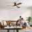52 Inch Flush Mount Smart Dc Ceiling Fan With Light And Remote Control, Reversible 3-Abs Blades For Year-Round Comfort-1030724886