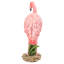 Statue debout flamant rose