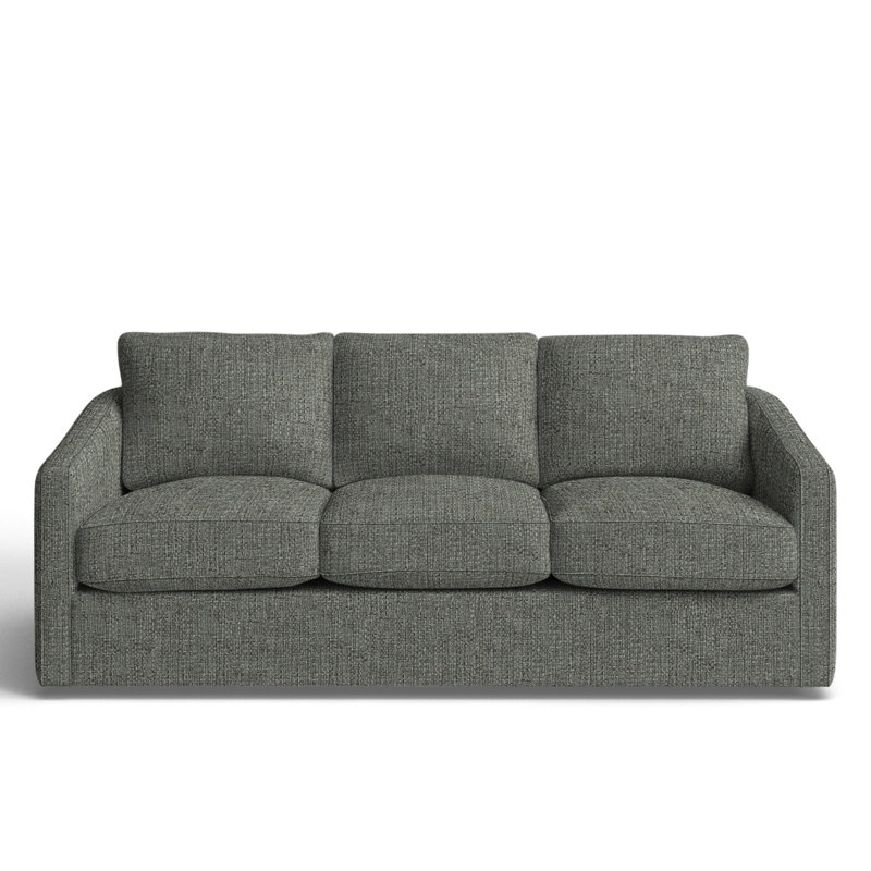 Minty Upholstered 84'' Sofa, Macarena Gray Performance