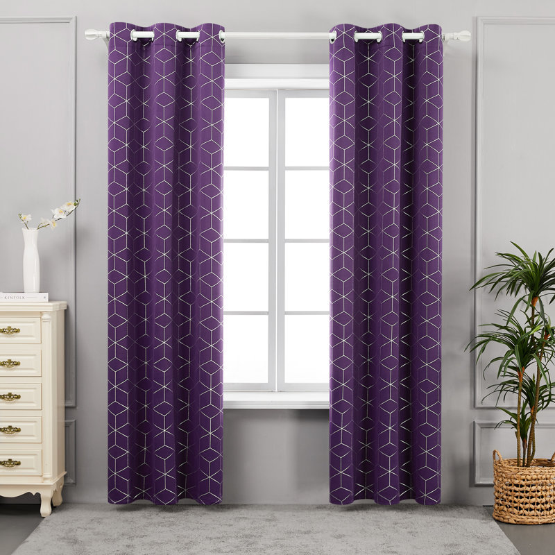 Bost Room Darkening Thermal Curtains, Black, Width 117 x Drop 138 cm