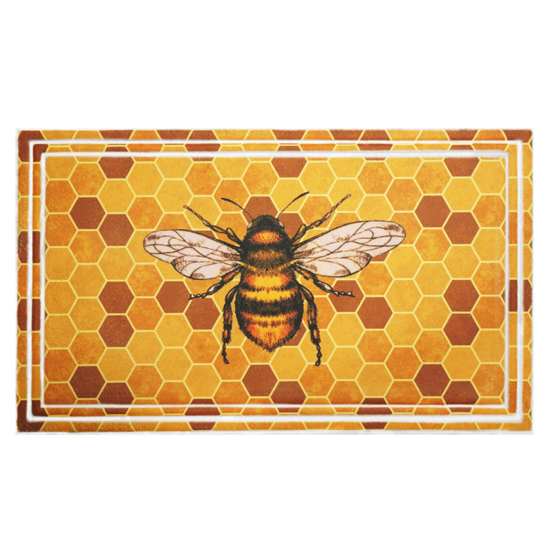 Honeybee Multi-Colored 18 in. x 30 in. Doormat