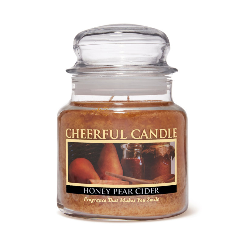 Bougie en pot de poires miel