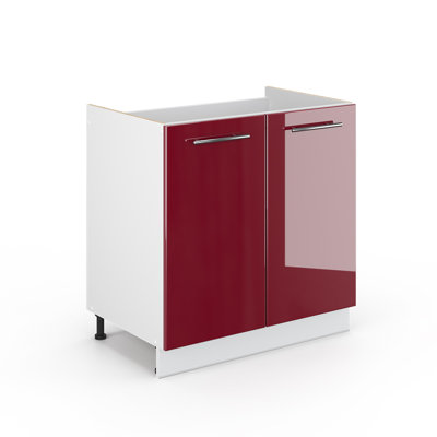82Cm H x 80Cm W x 52Cm D Oak Sink Unit Cabinet