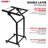 5 Core 12U Professional Audio Rack Mount DJ Mixer Stand Studio Adjustable Table Cart with Wheels
