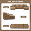 Canapé modulaire capitonné en forme de U 140 pièces l 140 po-1614980513