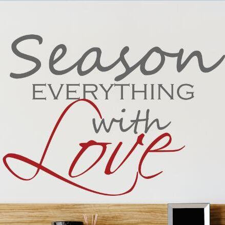 Décalcomanie murale tout avec love saisons, H 20 po x l 20 po x P 0,16 po, Gris et rouge