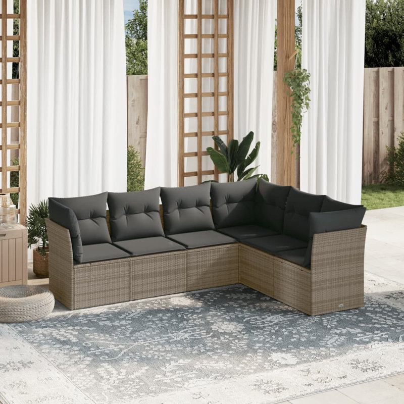 Ensemble de canapé de jardin Vidaxl gris