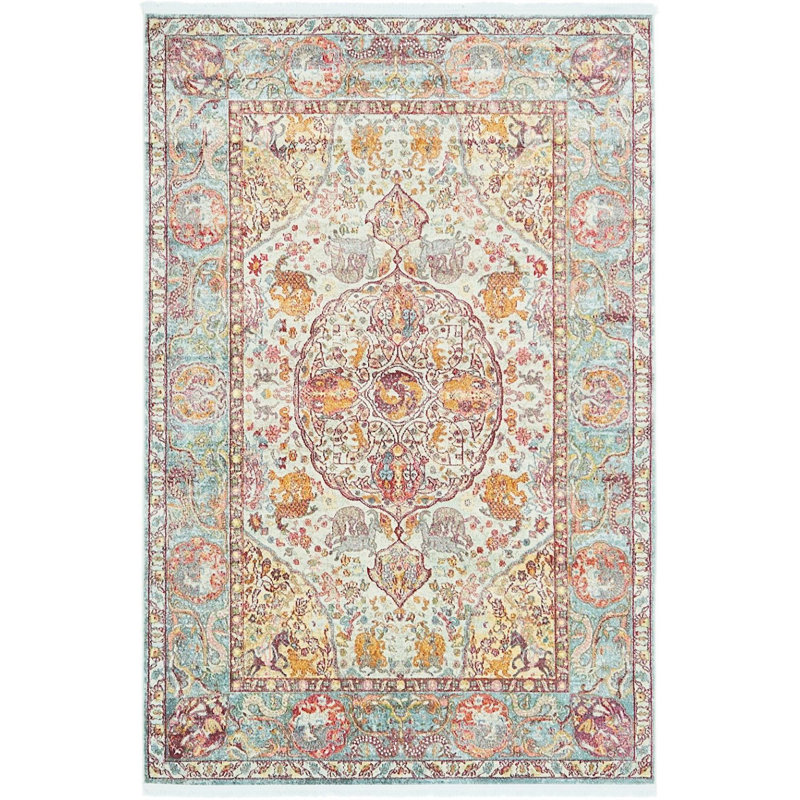 Oriental Indoor Rug, Rectangle 2'2" x 3'