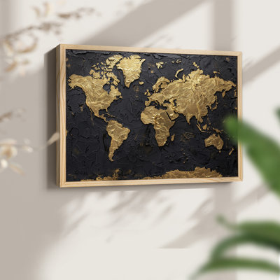 Map Series-XI -Framed Print - Restickable
