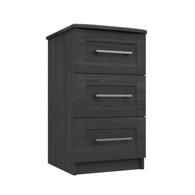 Alishma 39.8cm W Manufactured Wood Bedside Table, Graphite