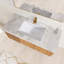 Meuble-lavabo mural simple 48 po avec plateau en pierre frittée 48 po