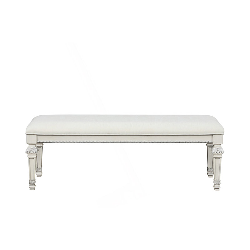 Banc traditionnel en métal avec boutons ronds ornés