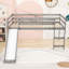 Lit mezzanine simple avec échelle, glissade et garde-corps-32311449