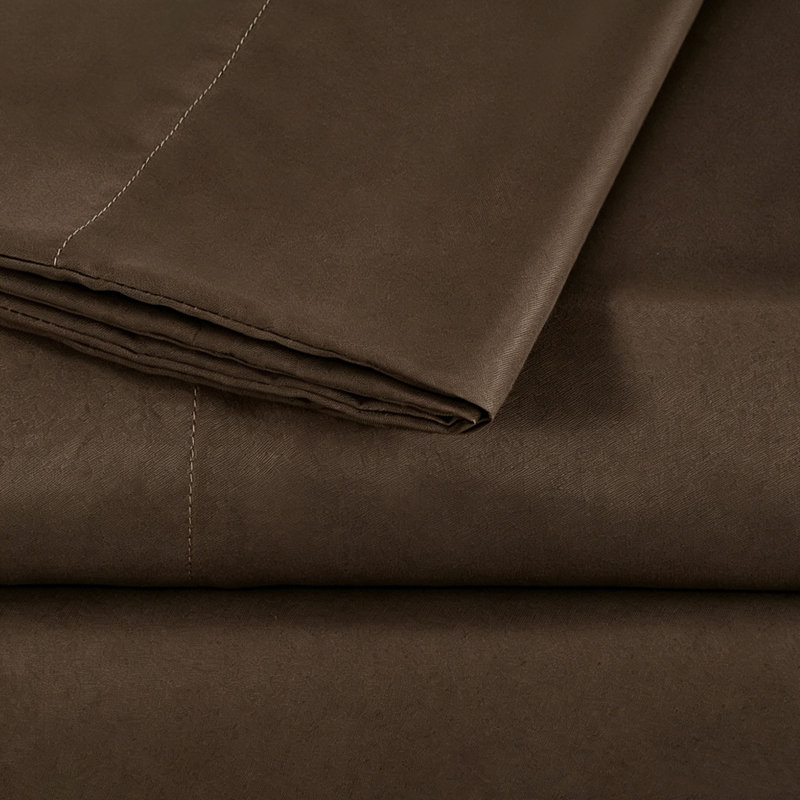Esca 4-6 Piece Cooling Fiber Sheet Set, Brown, California King