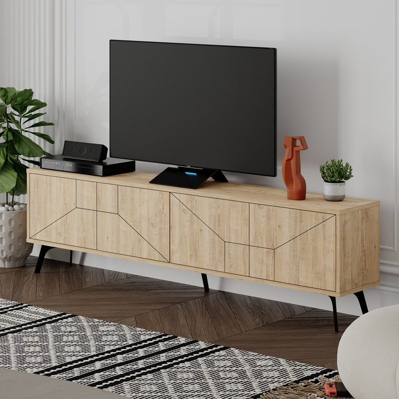 Dune 180cm TV Stand - Modern Design with Ample Storage for TVs up to 65", Oak