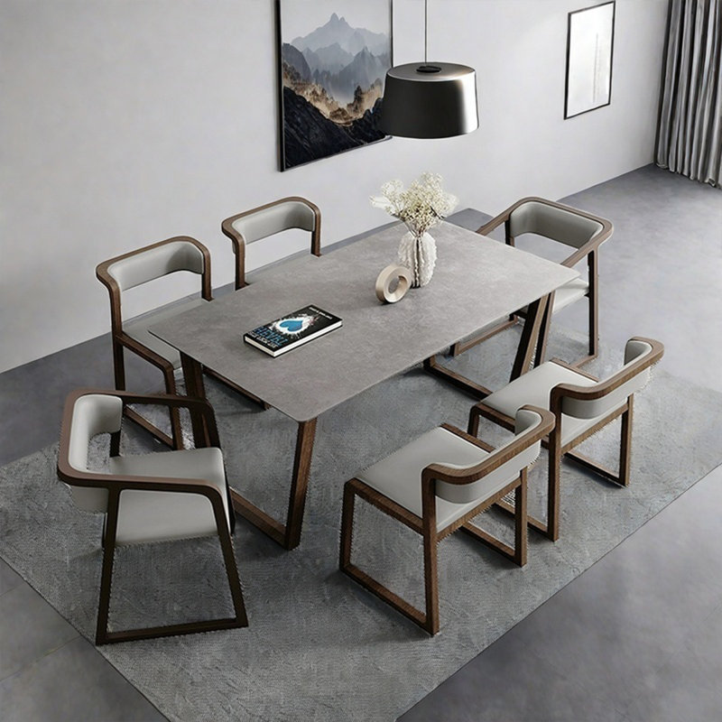 Table de salle à manger rectangulaire, H 29,53 po x L 63 po x l 35,43 po