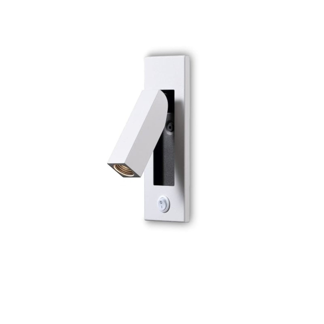UltraBeam 3 Watt Adjustable Recessed Bedroom Reading Light - Wall or Headboard Mounted