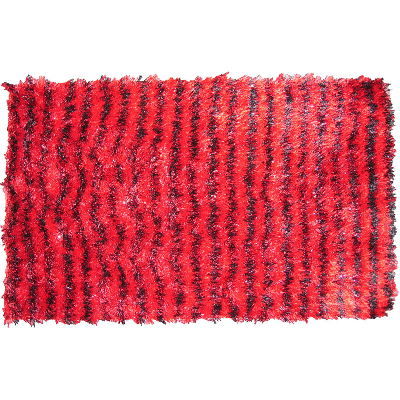 Striped Indoor Doormat, Red/Black