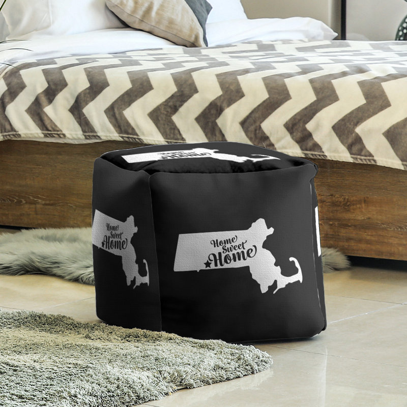 Repose-pieds cubique the home springfield the massachusetts, Noir