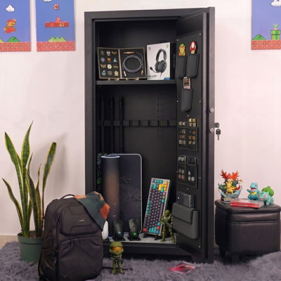Coffre-fort Boahaus Brock avec clavier numérique et rangement intérieur réglable