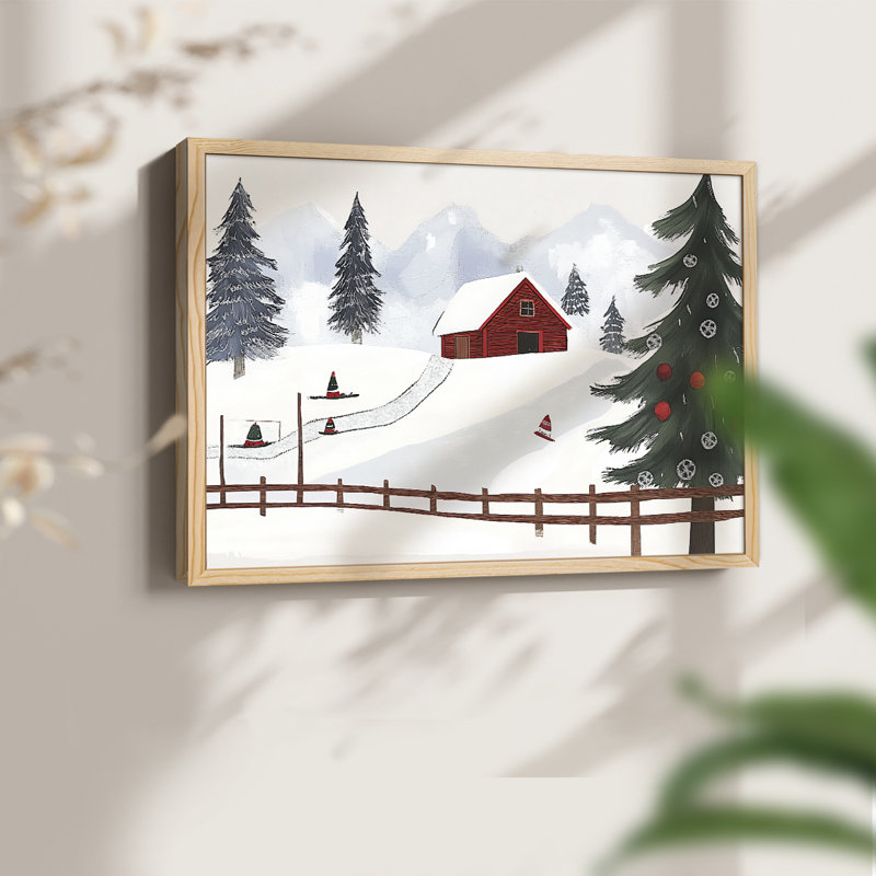 Art de Noël - Dxxvi - reproduction encadrée, H 8 po x l 10 po, Naturel