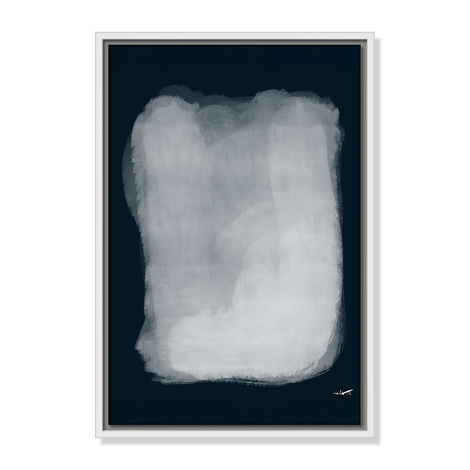 Gelder "Calme 001" Print by N.Atelier, 19.5" H x 13.5" W, White