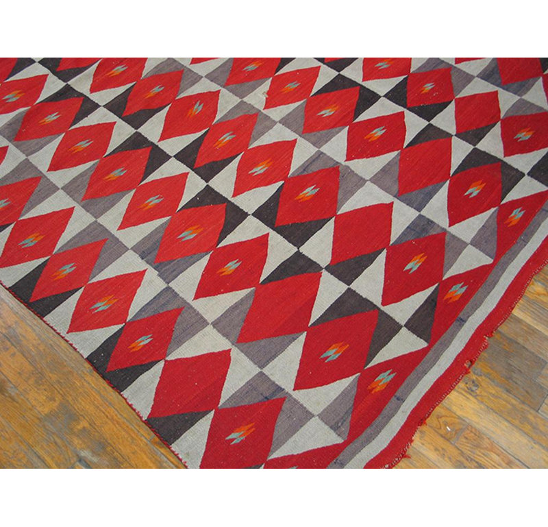 Astounding Lozengoid Medallion Antique Navajo Transitional Period-Beeldlei Rug