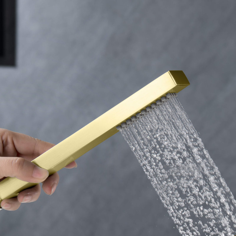 Full/Standard Handheld Shower Head 1.75 GPM GPM, Brushed Gold