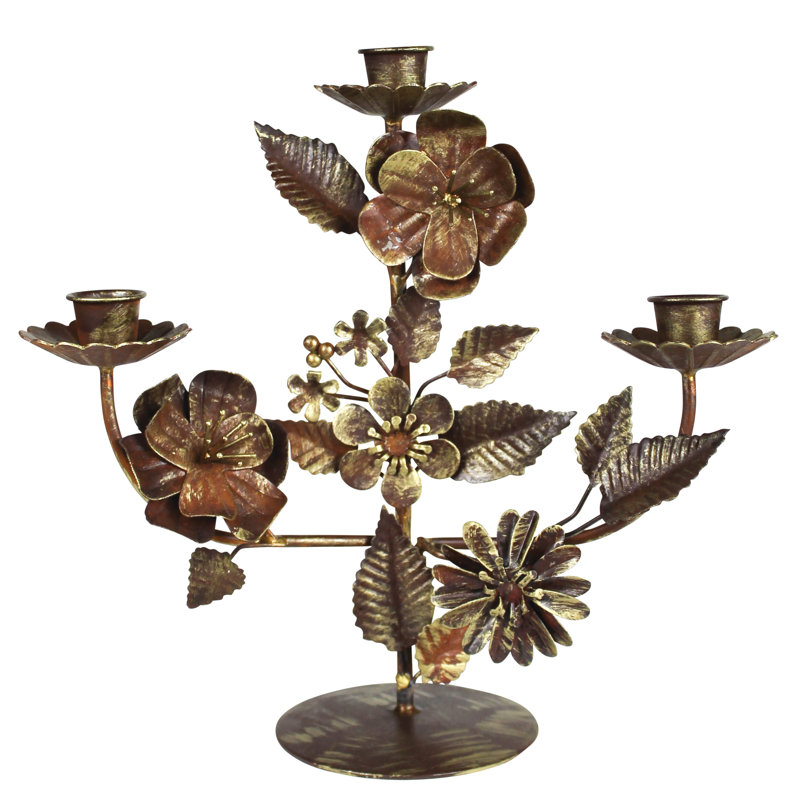 Bougeoir de table en métal 10,5 po H