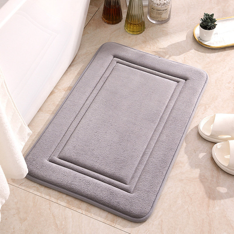 3 Piece Novelty Bath Mat, Grey