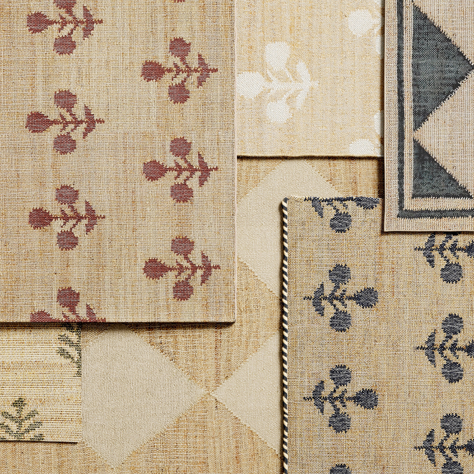 Erin Gates by Momeni Orchard Bloom Rust Hand Woven Wool and Jute Area Rug, Rectangle 2' x 3'