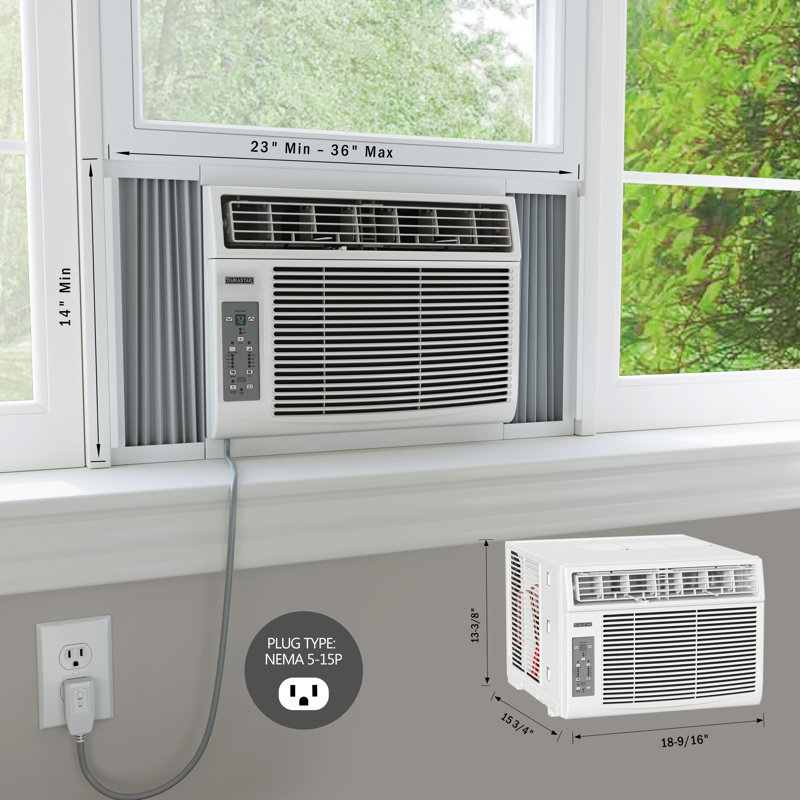 Durastar 8000 BTU White Digital Window Air Conditioner with Remote
