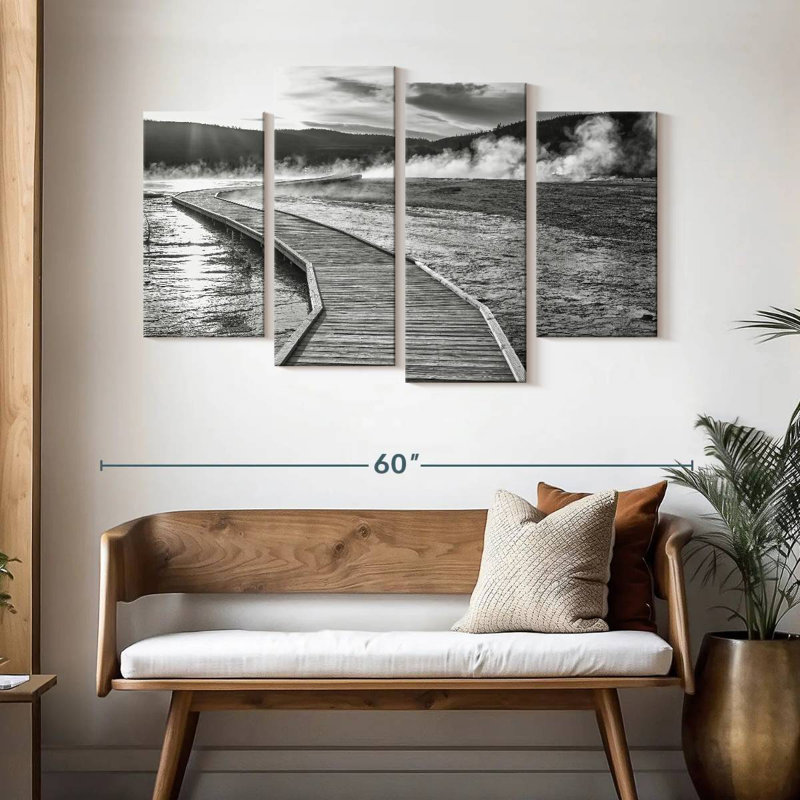 Lilie Monochrome Boardwalk, 32" H x 52" W