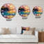 Plage romantique pendant un coucher de soleil chaud - horloge murale nautique et côtière-60329009