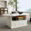 Table basse en forme de nuage - avec tiroirs et compartiments de rangement spacieux-679023934