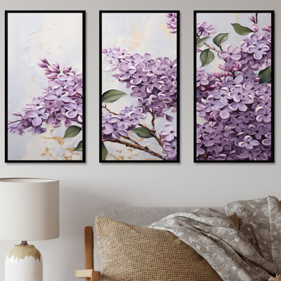 Pastel Lilac Dreams VII - Lilas, ensemble d'art mural