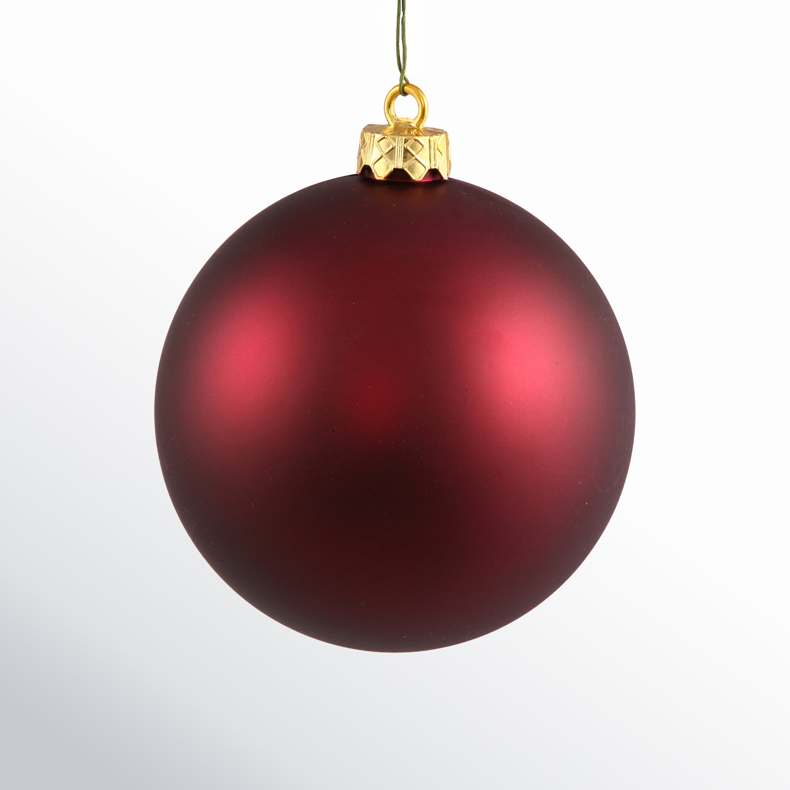 Holiday Décor Ball Ornament, 2.75" H x 2.75" W x 2.75" D, Wine