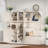 Multifunctional left-right combination hall cabinet (can be used separately) with storage and 4 hooks, storage cabinet/ hall tree 2 in 1-948152785