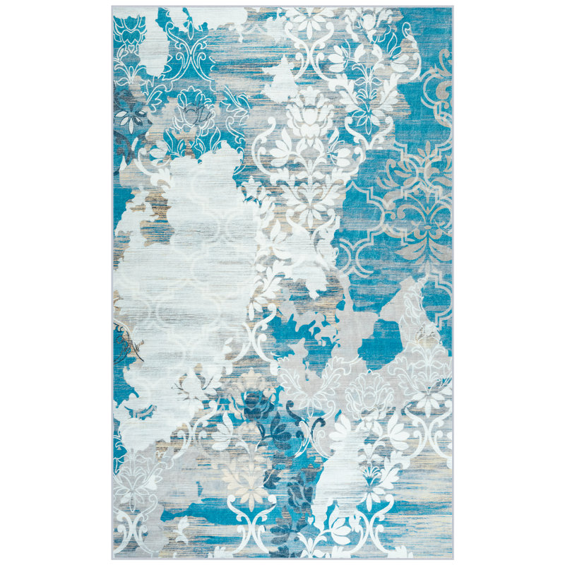 Large Living Room Area Rug Soft Abstract Farmhouse Rugs For Bedroom Under Dining Table, Rectangle 4' x 6'