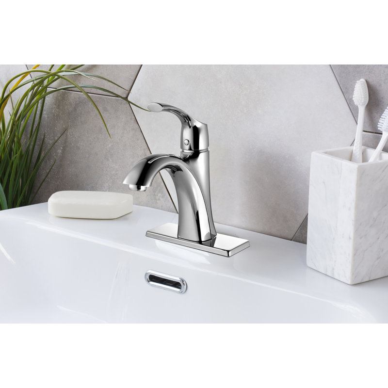 Single-Hole Single-handle Bathroom Faucet with Drain Assembly, Chrome