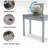 Sleek Grey Vanity Table with LED Lights,Flip-Top Mirror and 2 Drawers,Storage for Women Dressing
