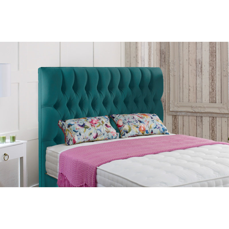Brancon Upholstered Headboard, Kingsize (5'), Teal